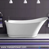 Bồn tắm đứng hình chữ A đứng yên không đều MEC3150