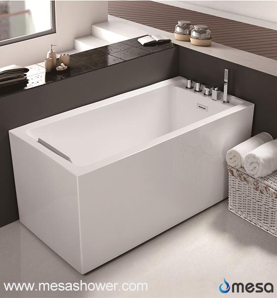 Bốn kích cỡ khác nhau được cung cấp Bồn tắm đứng Acrylic tự do Hình chữ nhật