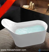 Bồn tắm Acrylic rộng rãi hình bầu dục và góc vuông lớn, 67 ''