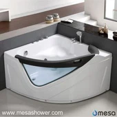 Năm 2017 Thiết kế mới Trắng đen Glass Corner Ngành Giá rẻ Whirlpool ABS Bathtub bồn tắm