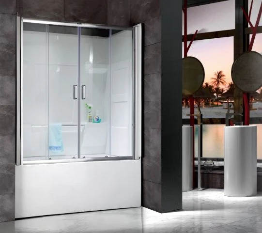 Bộ vách ngăn bên cạnh Tub Tub với cửa kính trượt